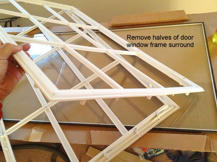 Replace front door window glass