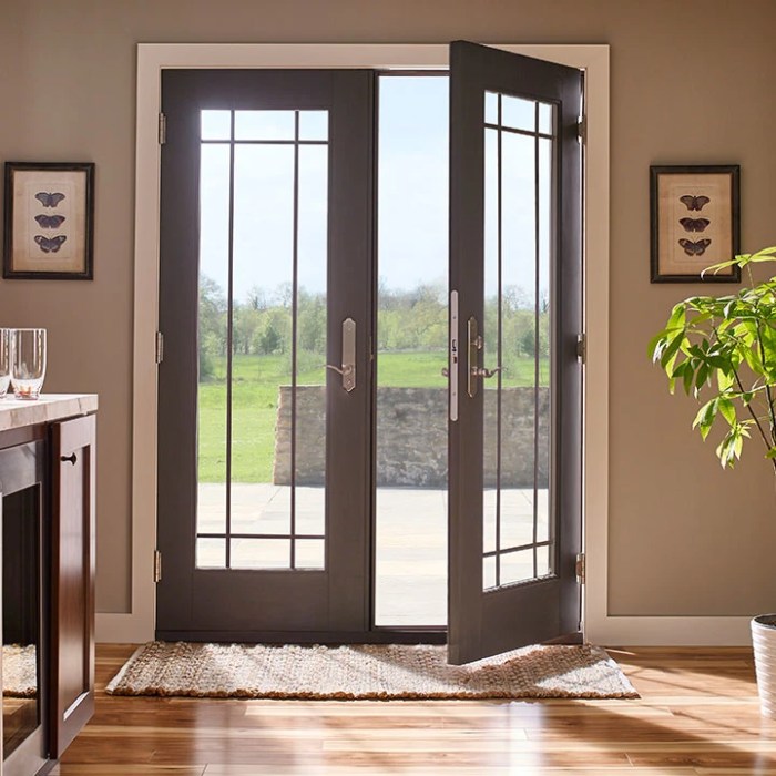 Hurricane impact double entry doors